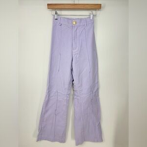 Big Bud Press Western Lilac Pastel Elastic Waist High Rise Flare Leg Jeans